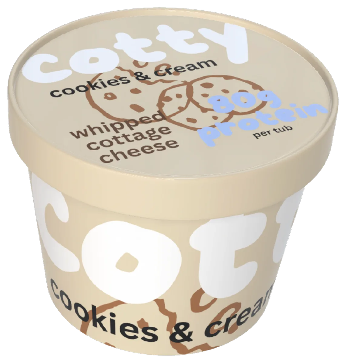 Cotty Cookies & Cream whipped cottage cheese tub